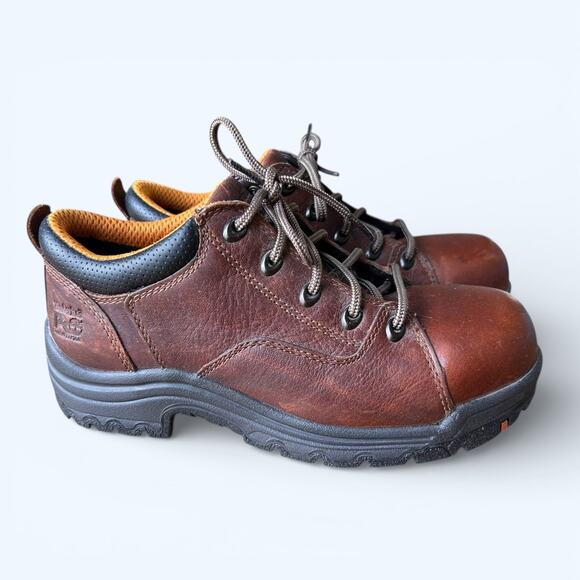 Timberland PRO TiTAN Oxford Alloy Toe Work Shoes Leather Women's 8 *NO INSOLES* - Picture 2 of 10